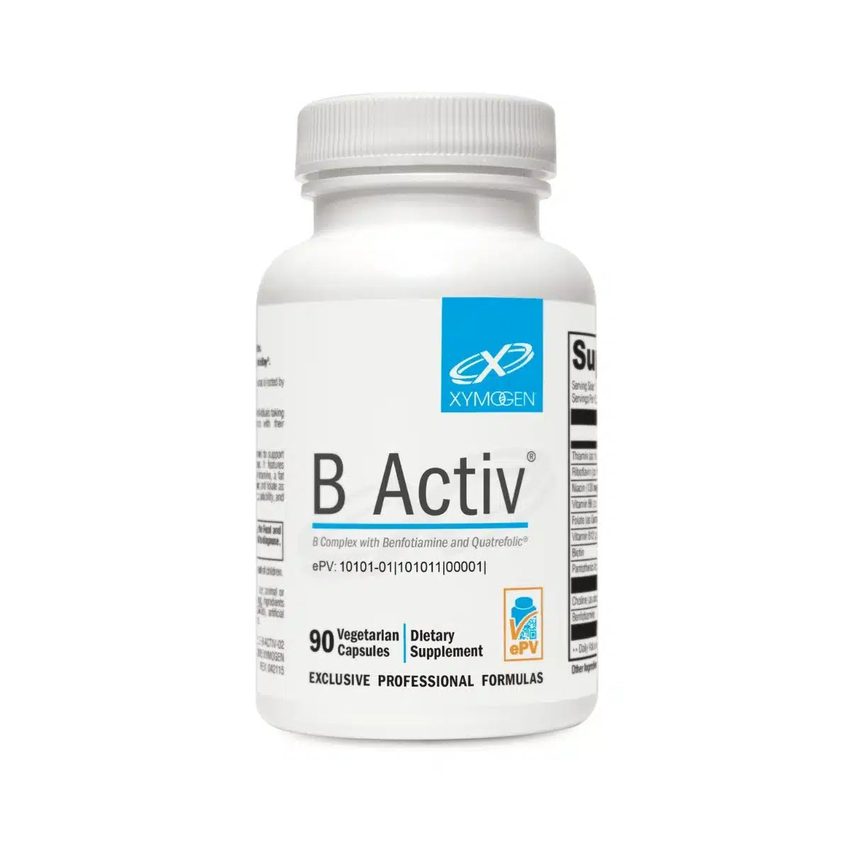 Complejo Xymogen B Activ® con Benfotiamina y Quatrfolic